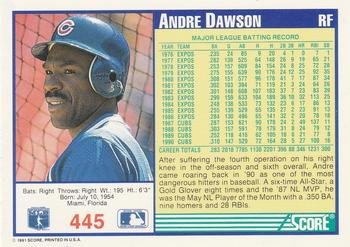 Andre Dawson  baseball card collectible - Main Image 2