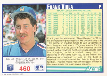 Frank Viola  baseball card collectible - Main Image 2