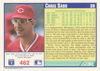Chris Sabo  baseball card collectible - Main Image 2