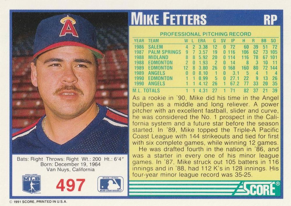 Mike Fetters  baseball card collectible - Main Image 2