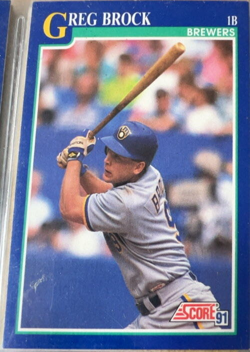Greg Brock  baseball card collectible - Main Image 3