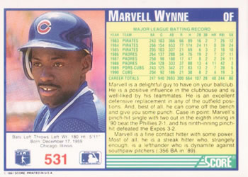 Marvell Wynne  baseball card collectible - Main Image 2