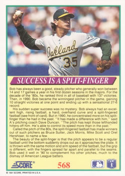 Bob Welch  baseball card collectible - Main Image 2