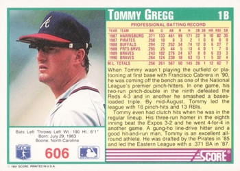 Tommy Gregg  baseball card collectible - Main Image 2