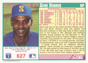 Gene Harris  baseball card collectible - Main Image 2