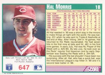 Hal Morris  baseball card collectible - Main Image 2