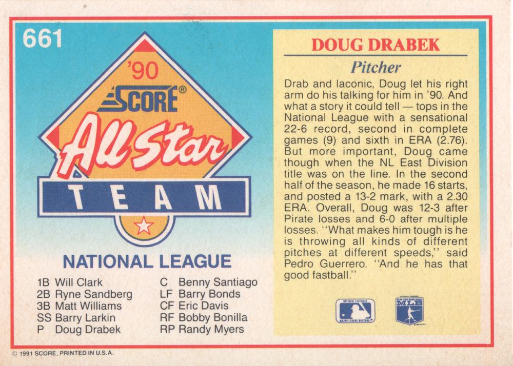 Doug Drabek  baseball card collectible - Main Image 2