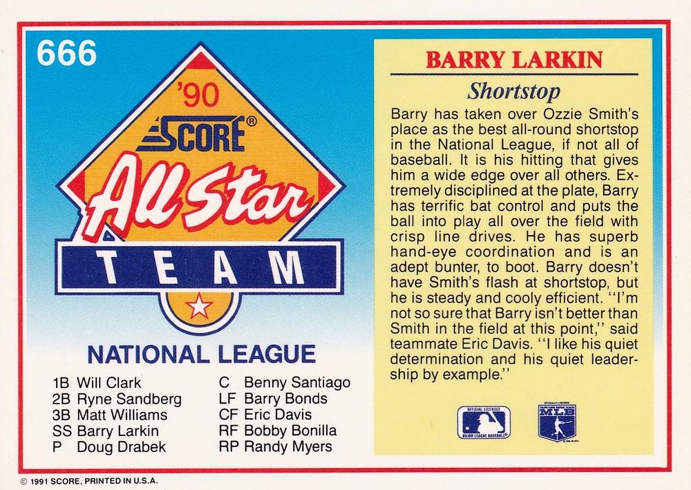 Barry Larkin  baseball card collectible - Main Image 2