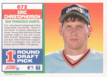 Eric Christopherson  baseball card collectible - Main Image 2