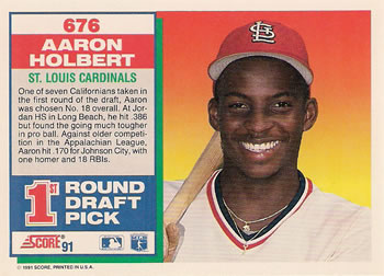 Aaron Holbert  baseball card collectible - Main Image 2