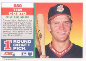 Tim Costo  baseball card collectible - Main Image 2