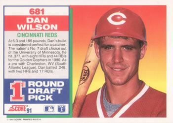 Dan Wilson  baseball card collectible - Main Image 2