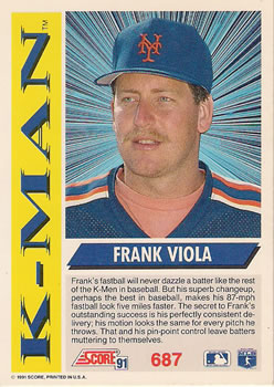 Frank Viola  baseball card collectible - Main Image 2