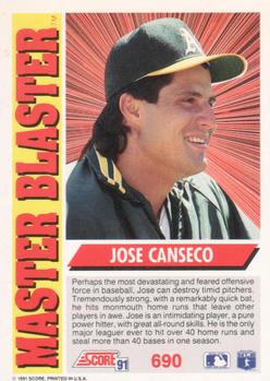 Jose Canseco  baseball card collectible - Main Image 2