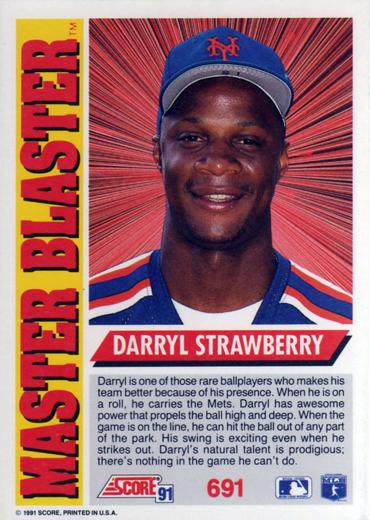 Darryl Strawberry  baseball card collectible - Main Image 2