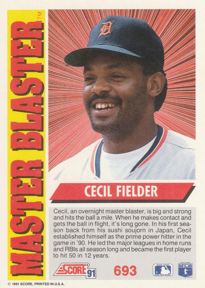Cecil Fielder  baseball card collectible - Main Image 2