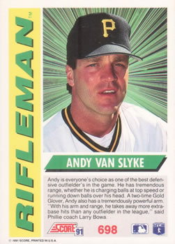 Andy Van Slyke  baseball card collectible - Main Image 2