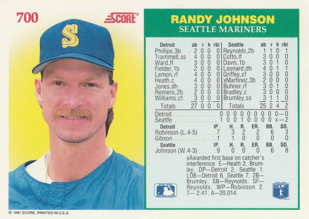 Randy Johnson  baseball card collectible - Main Image 2