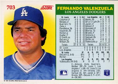 Fernando Valenzuela  baseball card collectible - Main Image 2