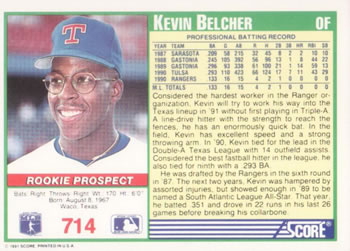 Kevin Belcher  baseball card collectible - Main Image 2