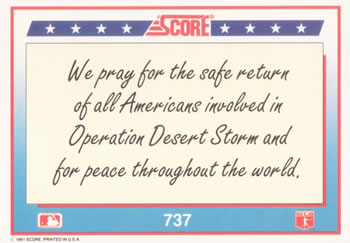 American Flag  baseball card collectible - Main Image 2