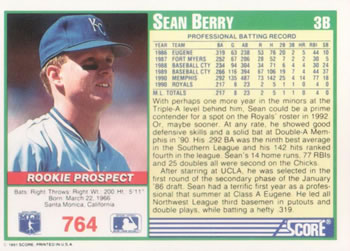 Sean Berry  baseball card collectible - Main Image 2