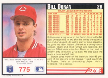Bill Doran  baseball card collectible - Main Image 2