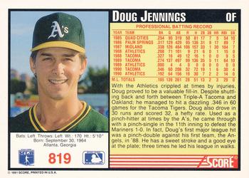 Doug Jennings  baseball card collectible - Main Image 2