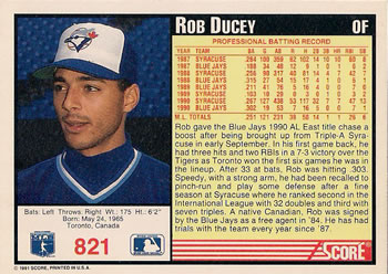 Rob Ducey  baseball card collectible - Main Image 2