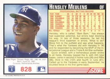 Hensley Meulens  baseball card collectible - Main Image 2