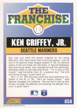Ken Griffey, Jr.  baseball card collectible - Main Image 2