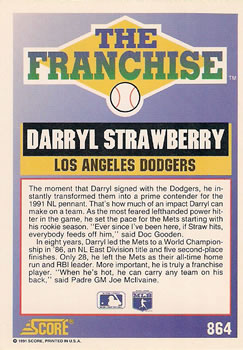 Darryl Strawberry  baseball card collectible - Main Image 2