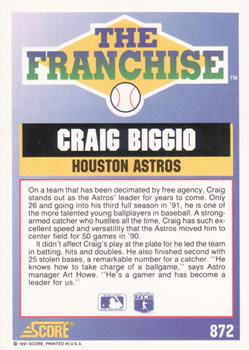 Craig Biggio  baseball card collectible - Main Image 2