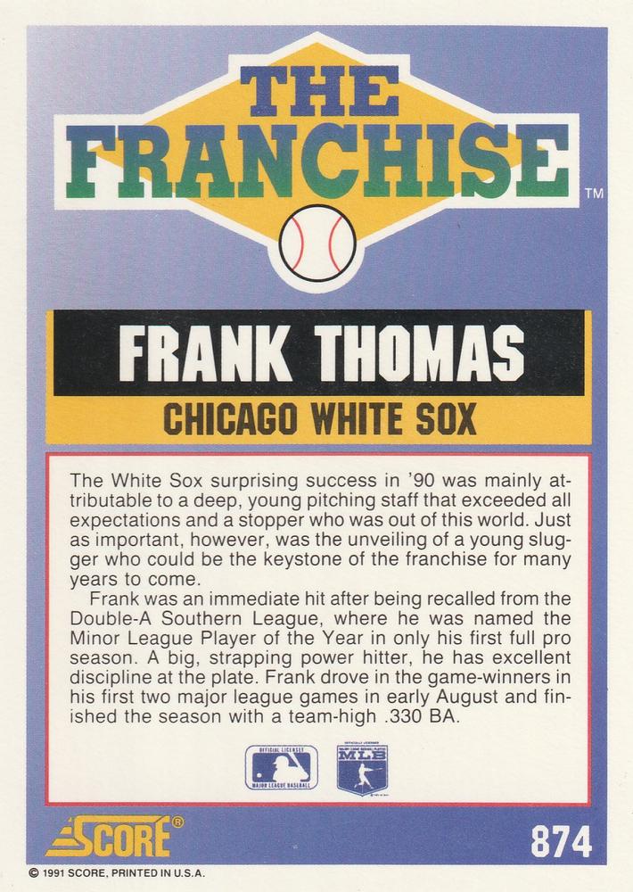 Frank Thomas  baseball card collectible - Main Image 2