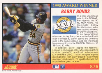 Barry Bonds  baseball card collectible - Main Image 2