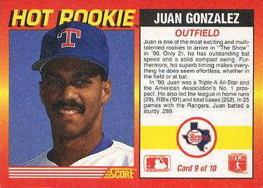 Juan Gonzalez  baseball card collectible - Main Image 2