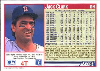 Jack Clark  baseball card collectible - Main Image 2