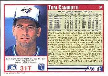 Tom Candiotti  baseball card collectible - Main Image 2