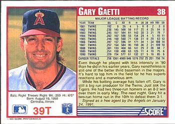 Gary Gaetti  baseball card collectible - Main Image 2