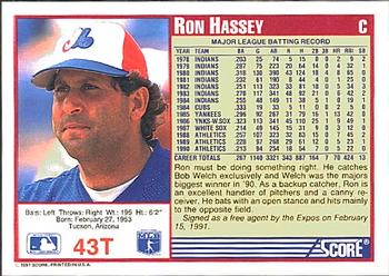 Ron Hassey  baseball card collectible - Main Image 2