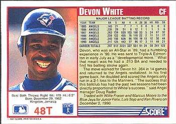 Devon White  baseball card collectible - Main Image 2
