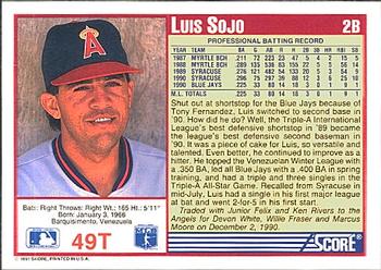 Luis Sojo  baseball card collectible - Main Image 2