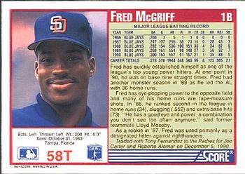 Fred McGriff  baseball card collectible - Main Image 2