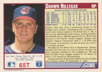 Shawn Hillegas  baseball card collectible - Main Image 2