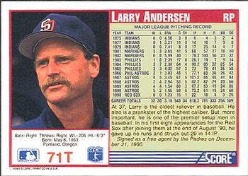Larry Andersen  baseball card collectible - Main Image 2