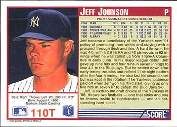 Jeff Johnson  baseball card collectible - Main Image 2
