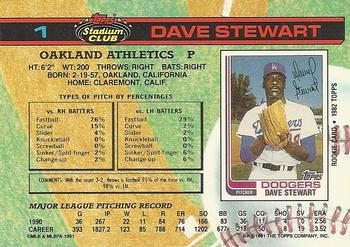 Dave Stewart  baseball card collectible - Main Image 2