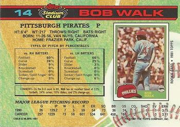 Bob Walk  baseball card collectible - Main Image 2