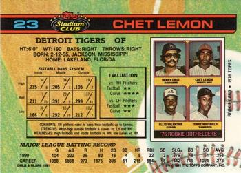 Chet Lemon  baseball card collectible - Main Image 2
