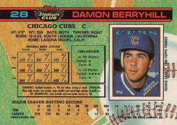 Damon Berryhill  baseball card collectible - Main Image 2